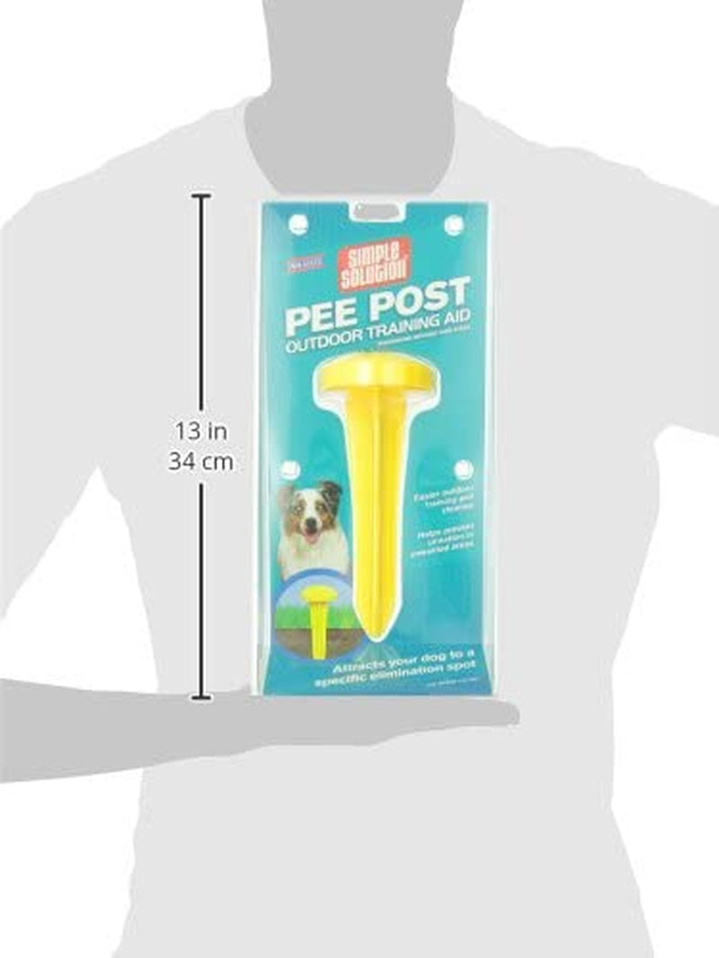 Pee Post Outdoor Potty Training Aid | Pheromone-Infused Yard Stake with GO HERE™ Technology | 13 Inch Stake, Beige,
