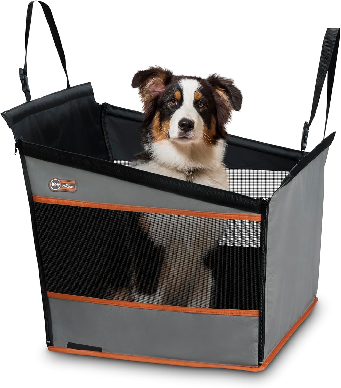 Pet Products Buckle N Go Dog Car Seat for Large Dogs, Waterproof Fabric, Breathable Mesh Sides, Adjustable Seat Belt Leash, Carseat for Medium to Large Pets, Car Seat Cover - 21 X 19 X 19In