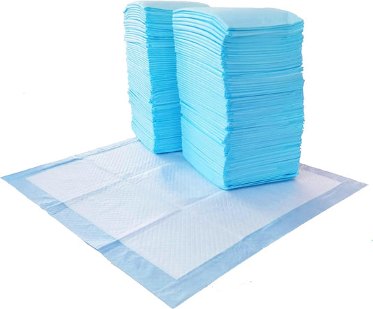 Absorbent Puppy Pads for Potty Training and Incontinence, 5-Layer Leak-Proof Design, Quick-Dry Surface, Regular Size, 22 X 22 Inch, Scented, Pack of 100, Blue & White