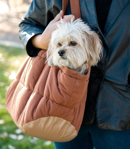 Dog Purse Carrier for Small Dogs, Cozy Plush Pet Carrier Purse, Secure Harness Clip, Lightweight Dog Tote Bag Carrier for Small Dogs and Puppies