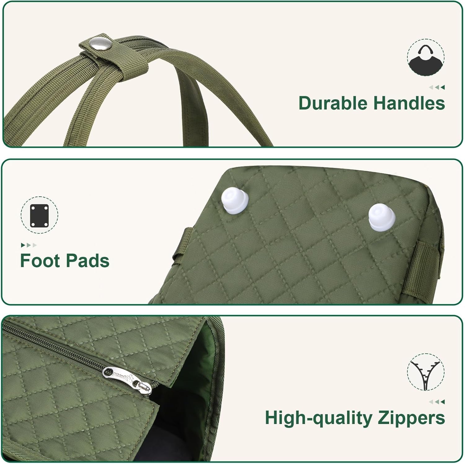 Cat Carrier Purse with Pockets, Dog Carrier with Soft-Sided, Pet Carrier Purse,Suitable for Outing and Travel, Green